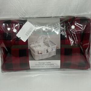 Trend Lab Storage Caddy Red Plaid Print Baby Diaper Holder